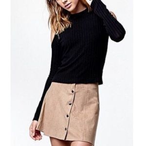 Kendall + Kylie Suede tan skirt